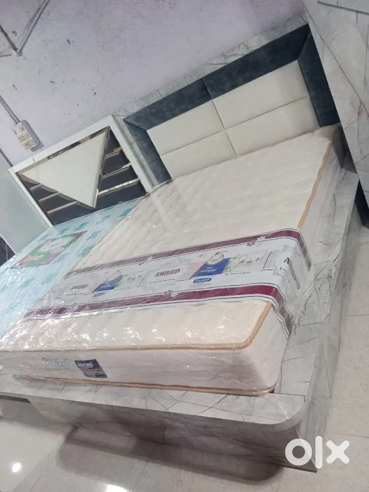 Queen size bed, Mattress double bed,wooden wardrobes,Tipay