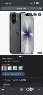 iphone 17 ( 512 GB ) Black Colour