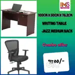 Writing table with revolving hip adjustment chair