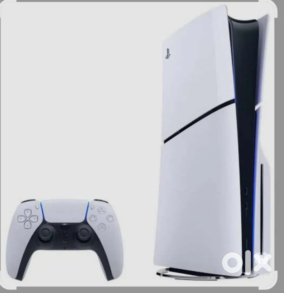 PS-5 with one dual sense remote consule and 2 ps5 games