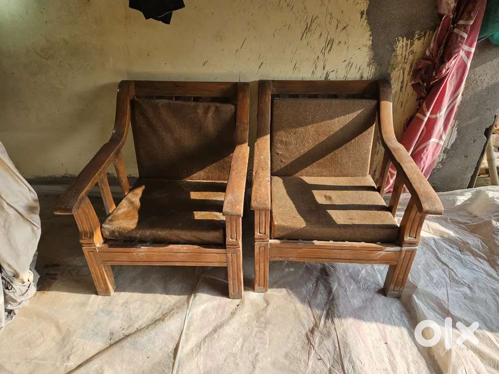 3+1+1 Wooden Sofa Set