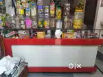Shop counter L shape uper glass lga hai only 1 year old heavy counter