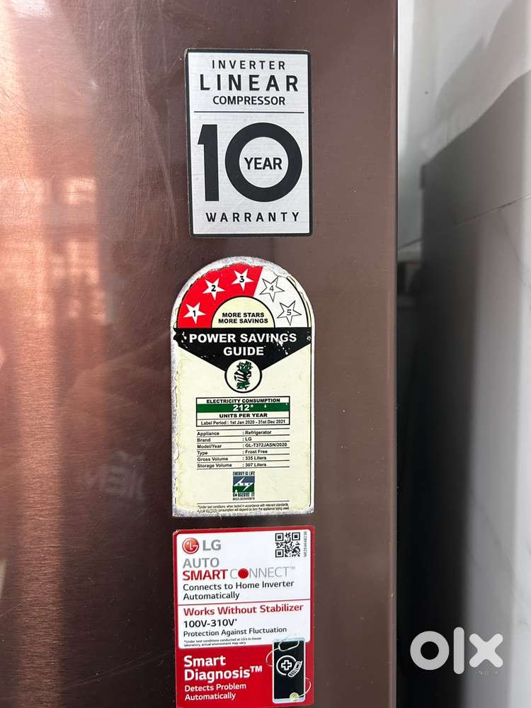 LG Refrigerator- Frost Free - 335 litres