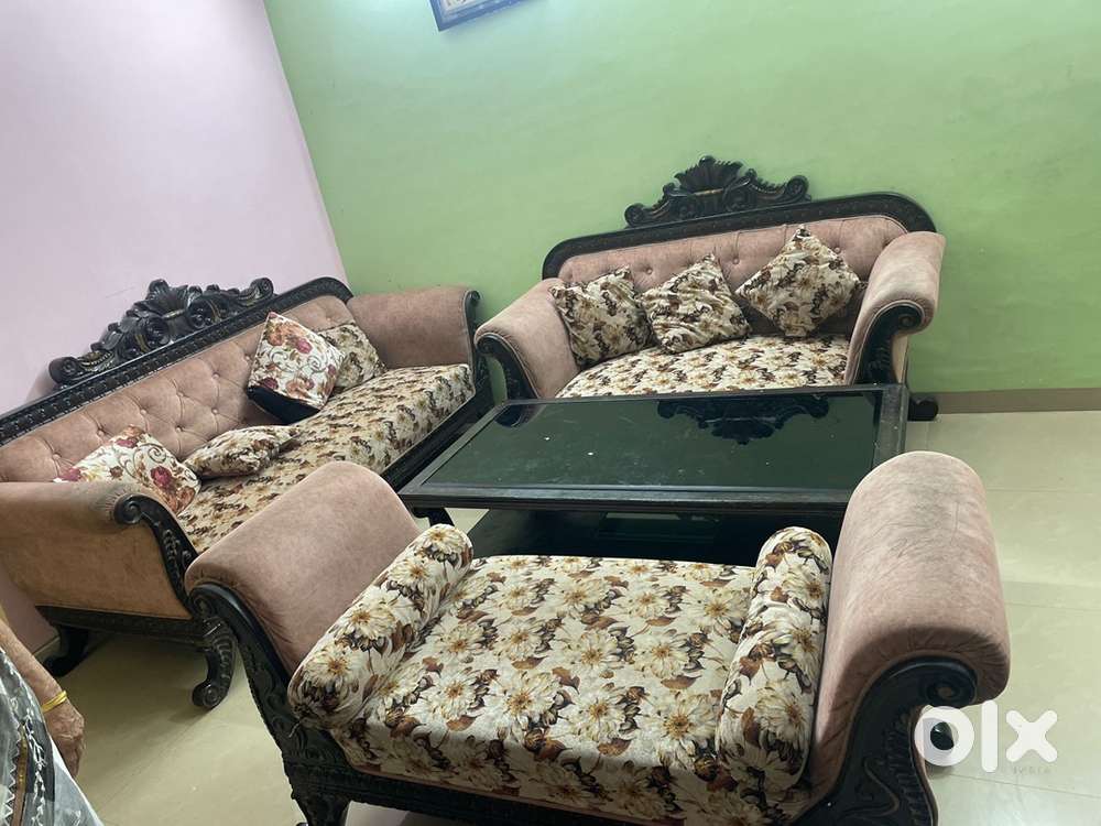 Teak heavy well maintained sofa with deewan and centre table