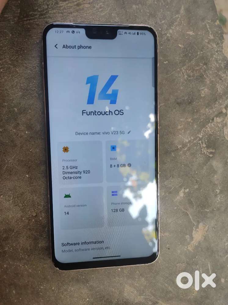 Vivo v23 5g 8.128 folder change hai back panel chatka hai
