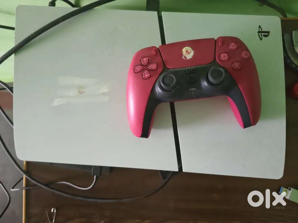 PlayStation 5 console with Red controller