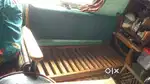 Red teak wood heavy sofa 3+2good condition