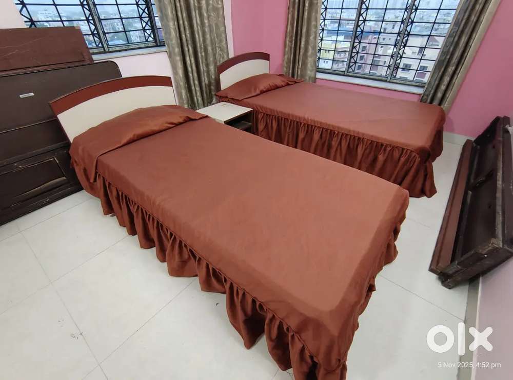 3nos. Single Beds with Mattress and Cover