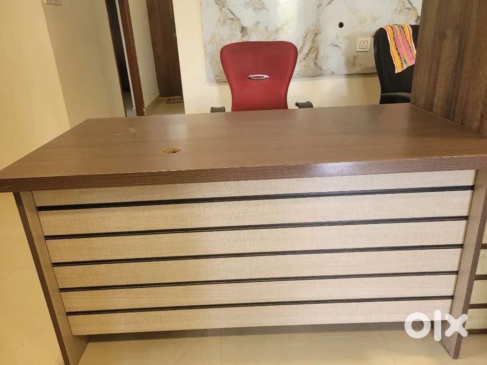 Office tables, Office chairs & 3 seater SS bench