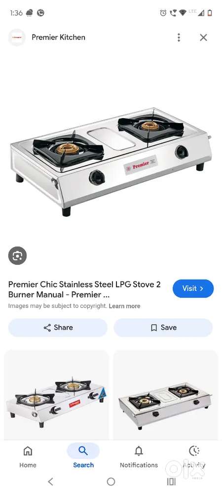 2 burner gas chula stell