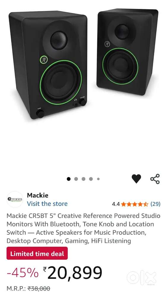 Mackie CR 5BT Bluetooth speakers  only for Rs 12,999.