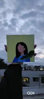 Minimalist Handmade Portrait Painting on Canvas – Unique Wall Art