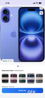 Iphone 16 128GB Blue - New Seal Pack