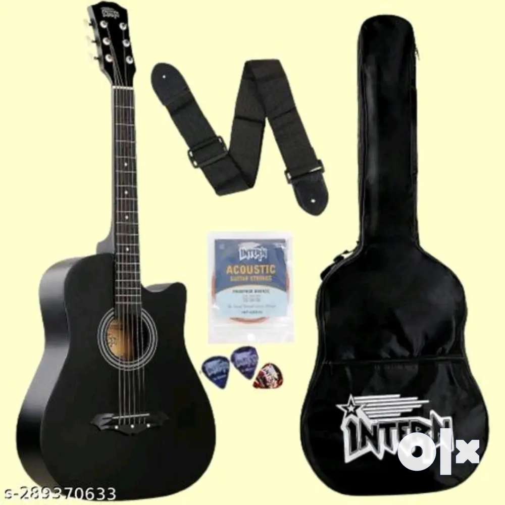 intern INT-38C-BK Acoustic Guitar Linden Wood Rosewood Right Hand