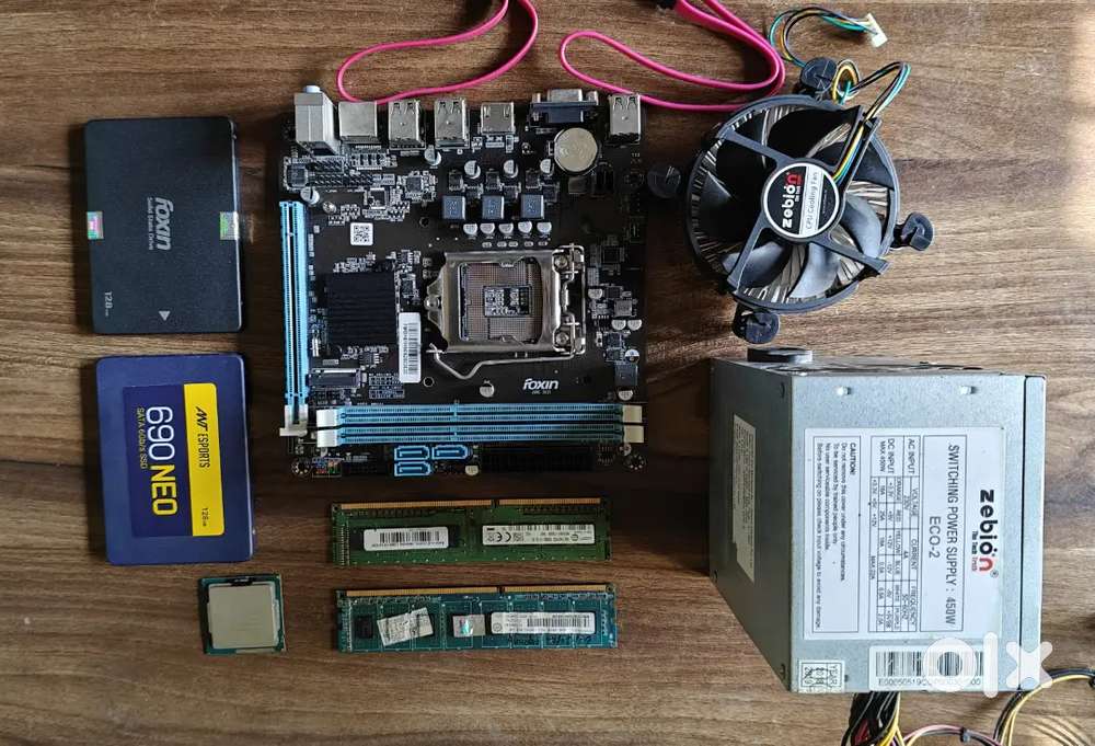 MOTHERBOARD , i3 Processor, 8GB RAM, 2 128 GB SATA SSD, 450W s.m.p.s