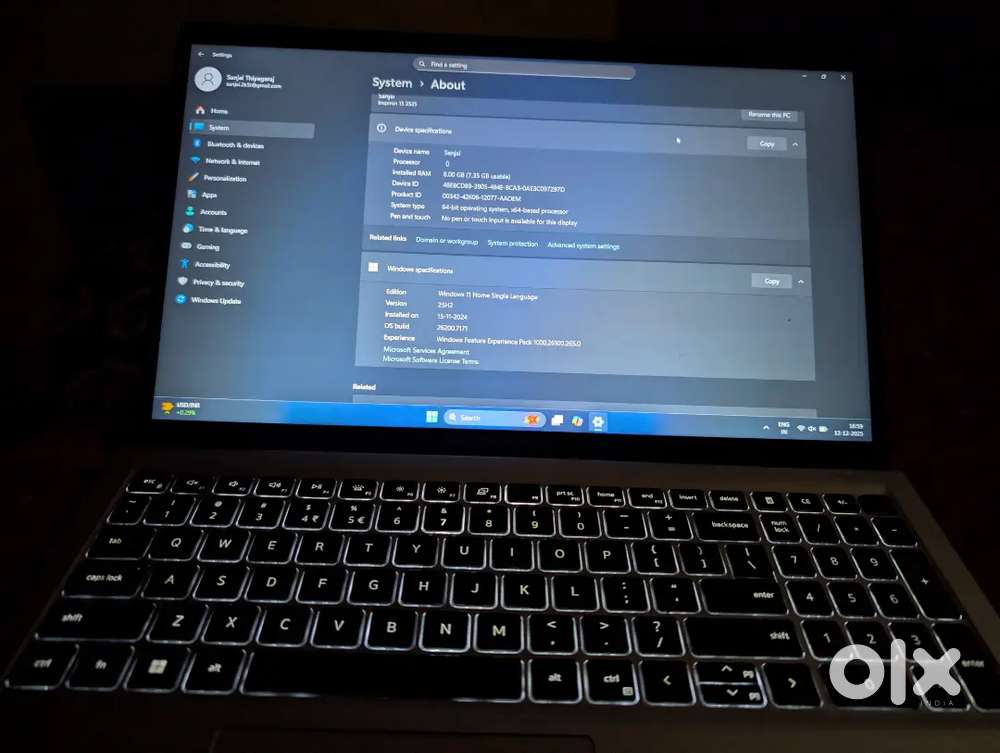 Dell Inspiron Ryzen 7 5825U  8GB RAM  512GB SSD  120Hz IPS Display