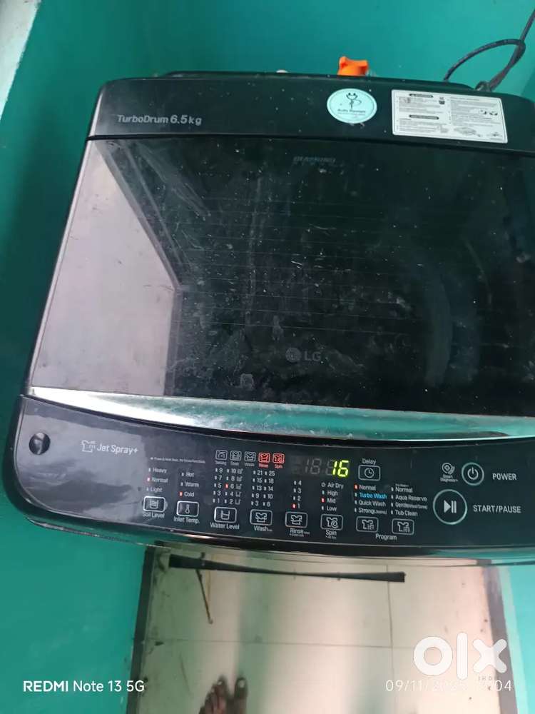 LG fully automatic washing machine 6.5 kg