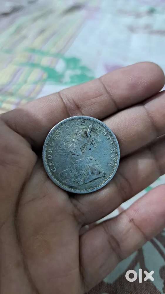 George v king 1919 one rupee coin