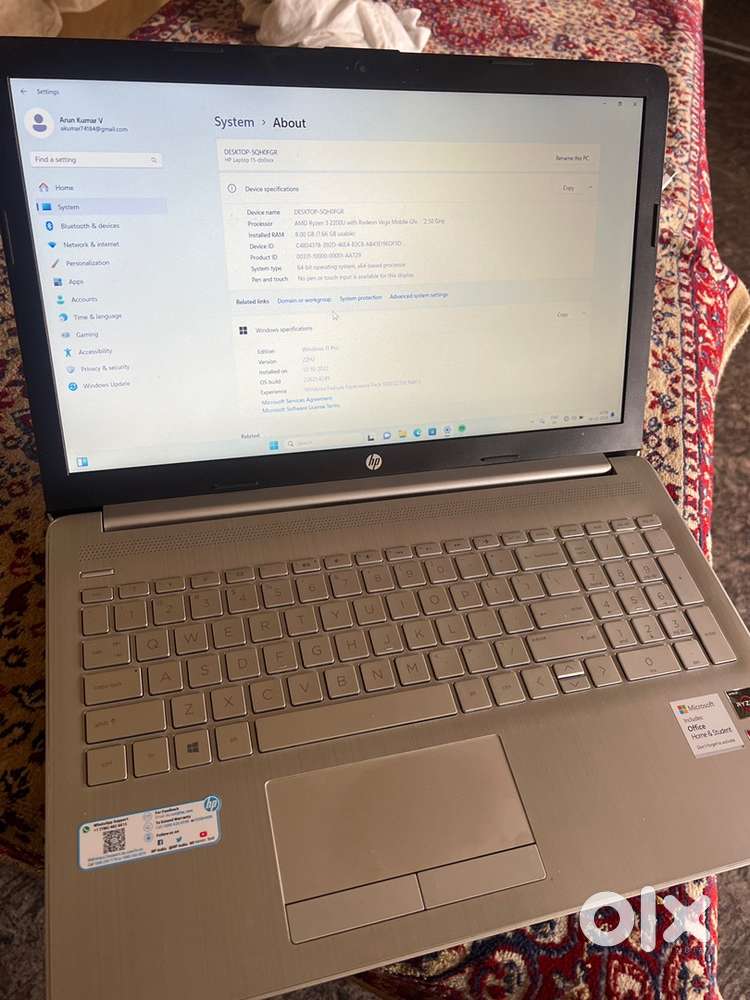 HP Laptop 8GB 128Gb SSD
