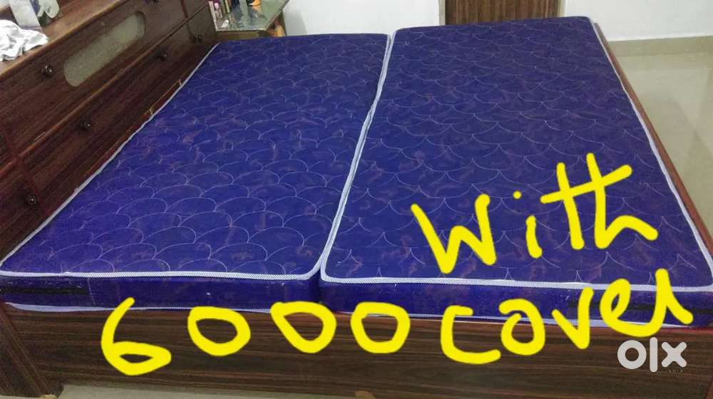 2 mattress gadda with cover 3 x 6