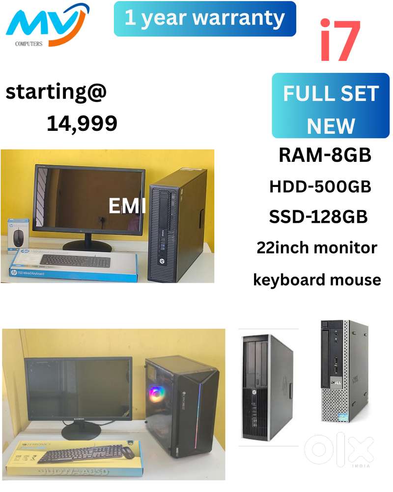 Desktop Laptop CPU Full Set i3-i5-i7 Available @ Low Price