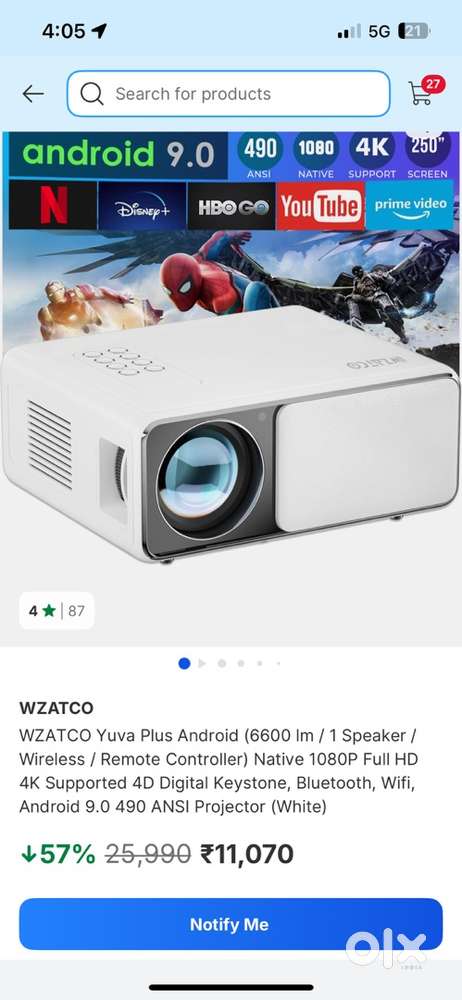 Android projector at low price