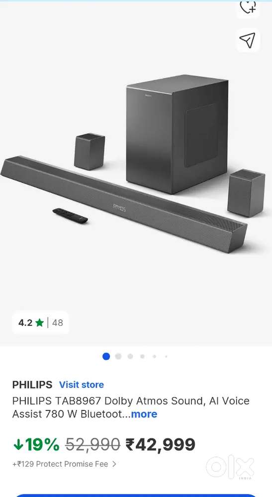 Phillips Tab 8967 Dolby atmos 780w