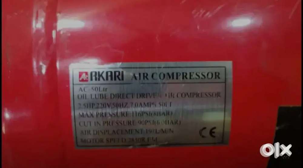 Only cylinder air compressor 50ltrs in good condition