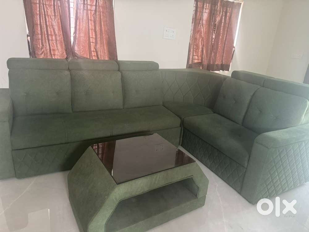 L shape sofa cum bed