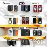 Q ACCOUSTIC,PSB,TANNOY,AE,ALR JORDAN &POLK AUDIO BOOKSHELF SPEAKERS