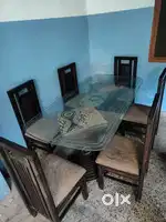 Daining table (sagwan lakdi)with 6 chair teek wood
