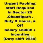 Packing Job Sector 25,Chandigarh
