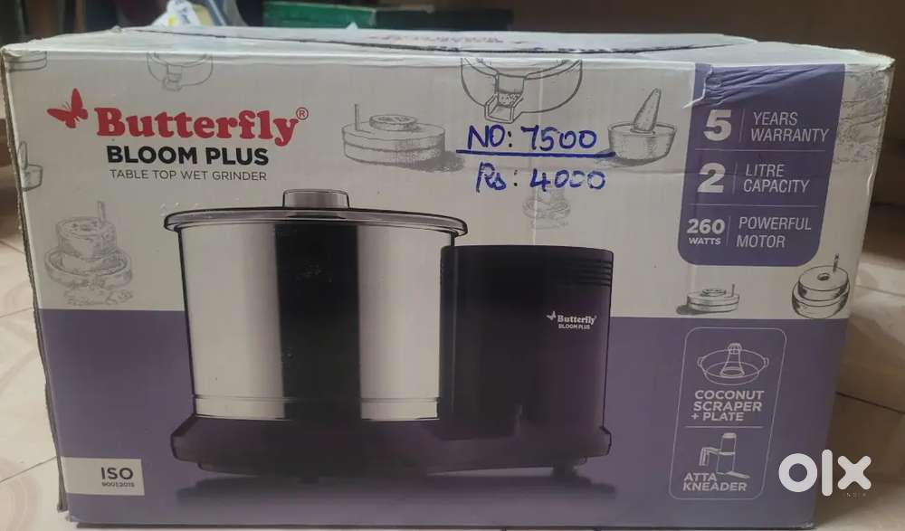 Butterfly table top wet grinder