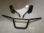 Handlebar and mirrors