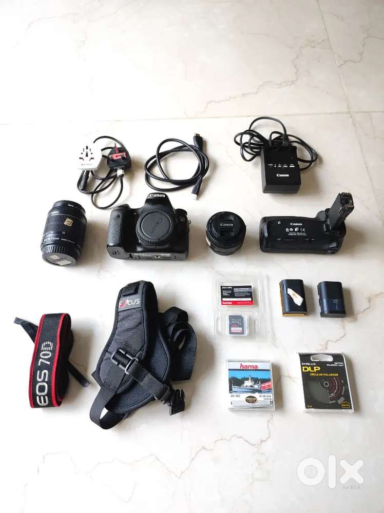 Canon EOS 70D Full Photo Kit — Well cared for (2017 purchase)