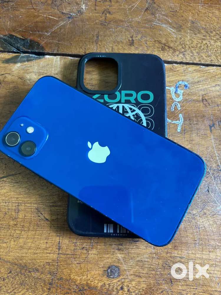 IPhone 12    *clear piece *64GB *blue colour *BH-77%
