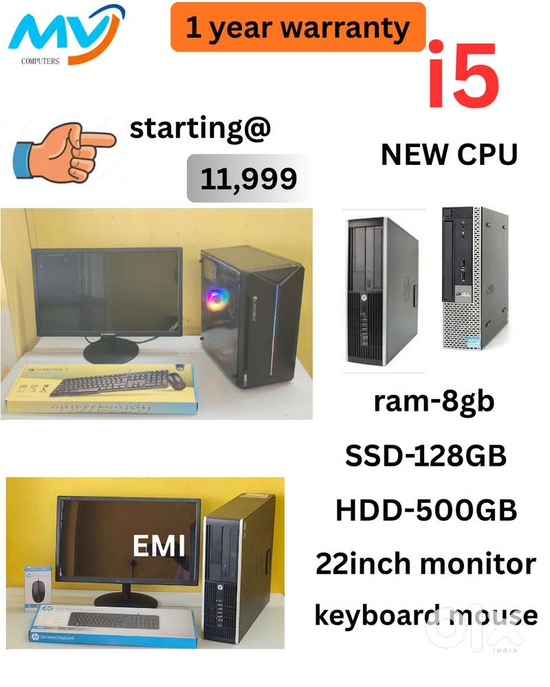 Replacement Warranty  Full Set  Branded CPU  Monitor