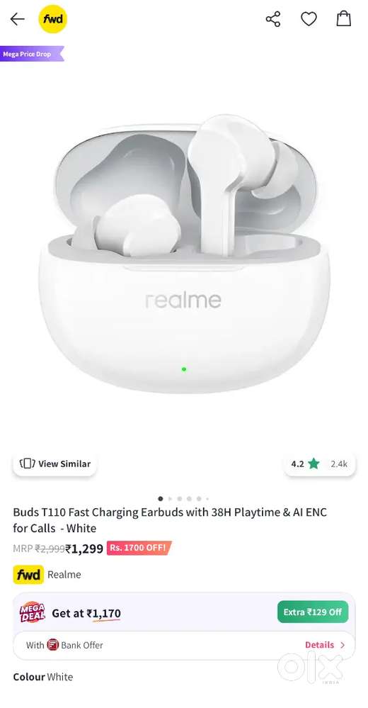 Realme Buds T110 (Under Warranty) & Power Bank