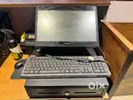 Posiflex billing station touchscreen with cash drawer and printer