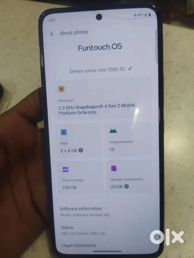 Vivo y300 5g 256 gb 6 month ho gye