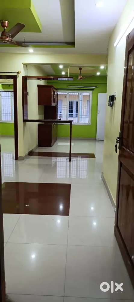It's a 2 bhk semi furnished flat.