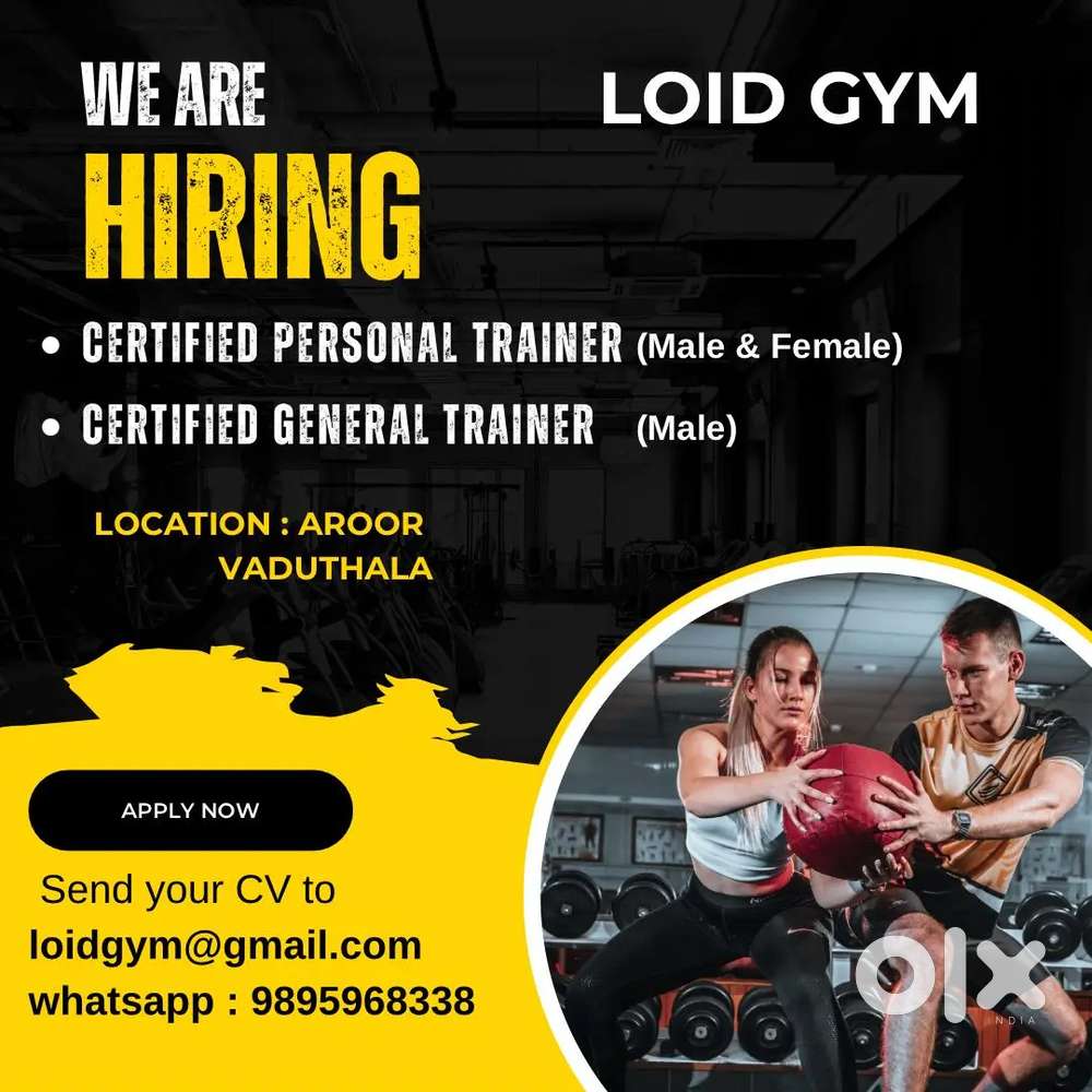 We are hiring Gym Trainers