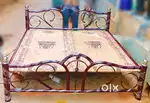 NEW IRON BED.(BROWN COLOUR)