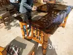 6 chair dining table teak (सागोन)wood