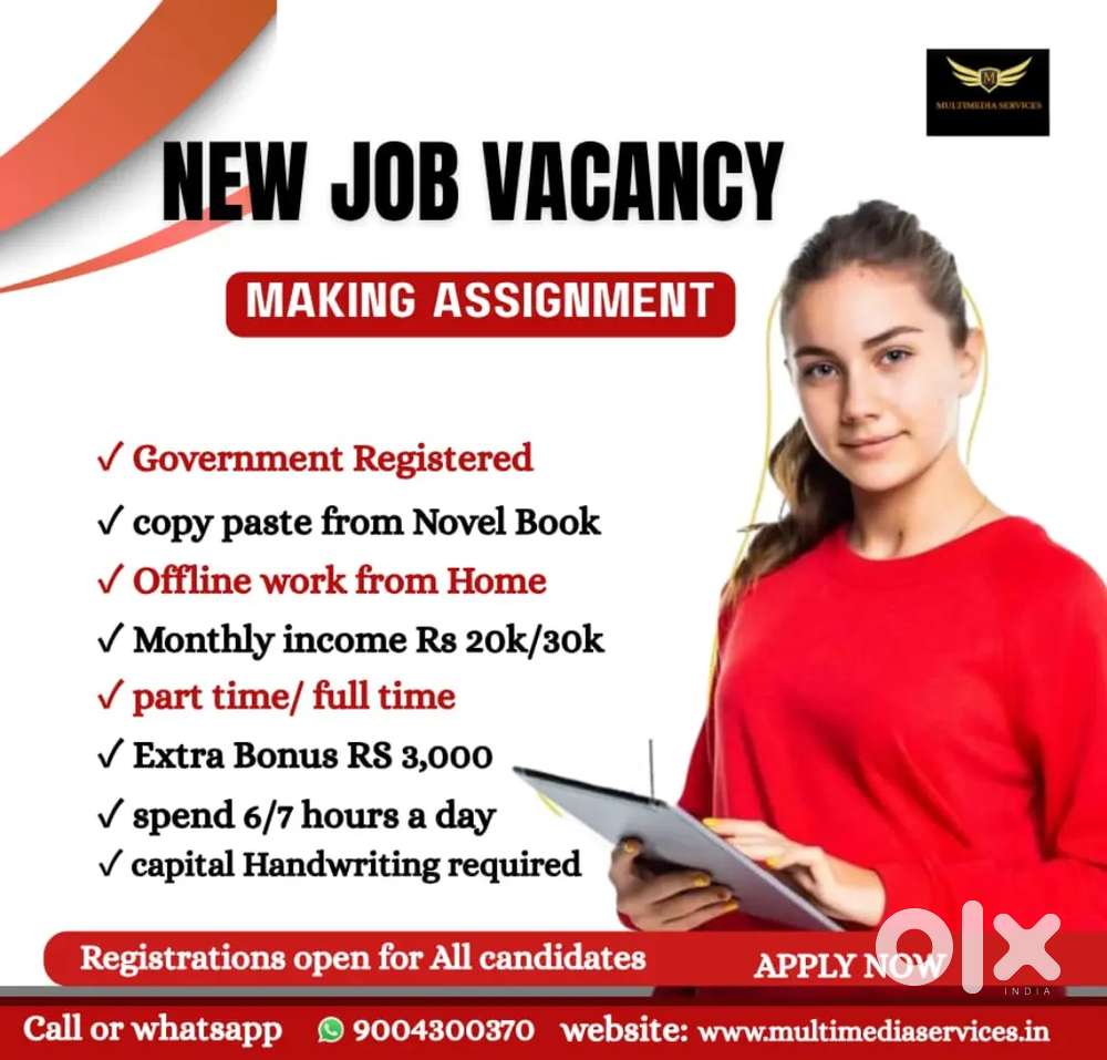 WRITING JOBS VACANCY FOR FRESHER'S
