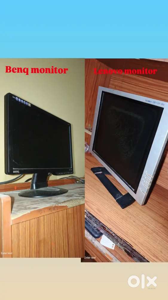 Benq monitor and Lenovo monitor