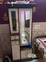 2 Seater sofa, 2 glass showcase, 1 dressing table