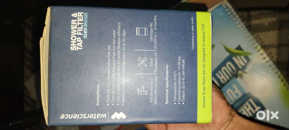 Feature-skin and hair , brand-waterscience,model-cleo spu-423,2 yr war