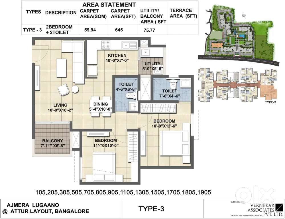 Brand New 2BHK Semi furnished flat for Rent