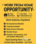 Work from home, freelancing work, flexible working hrs,Daily income